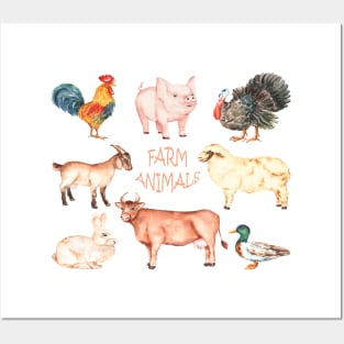 Farm Animals Posters and Art